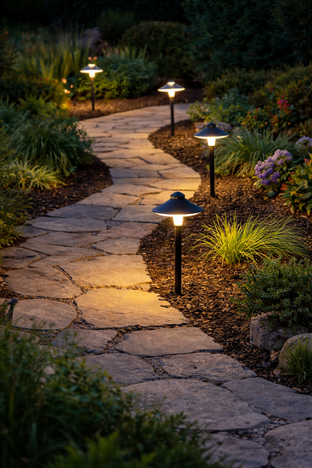 Portfolio low voltage path lighting for walkways