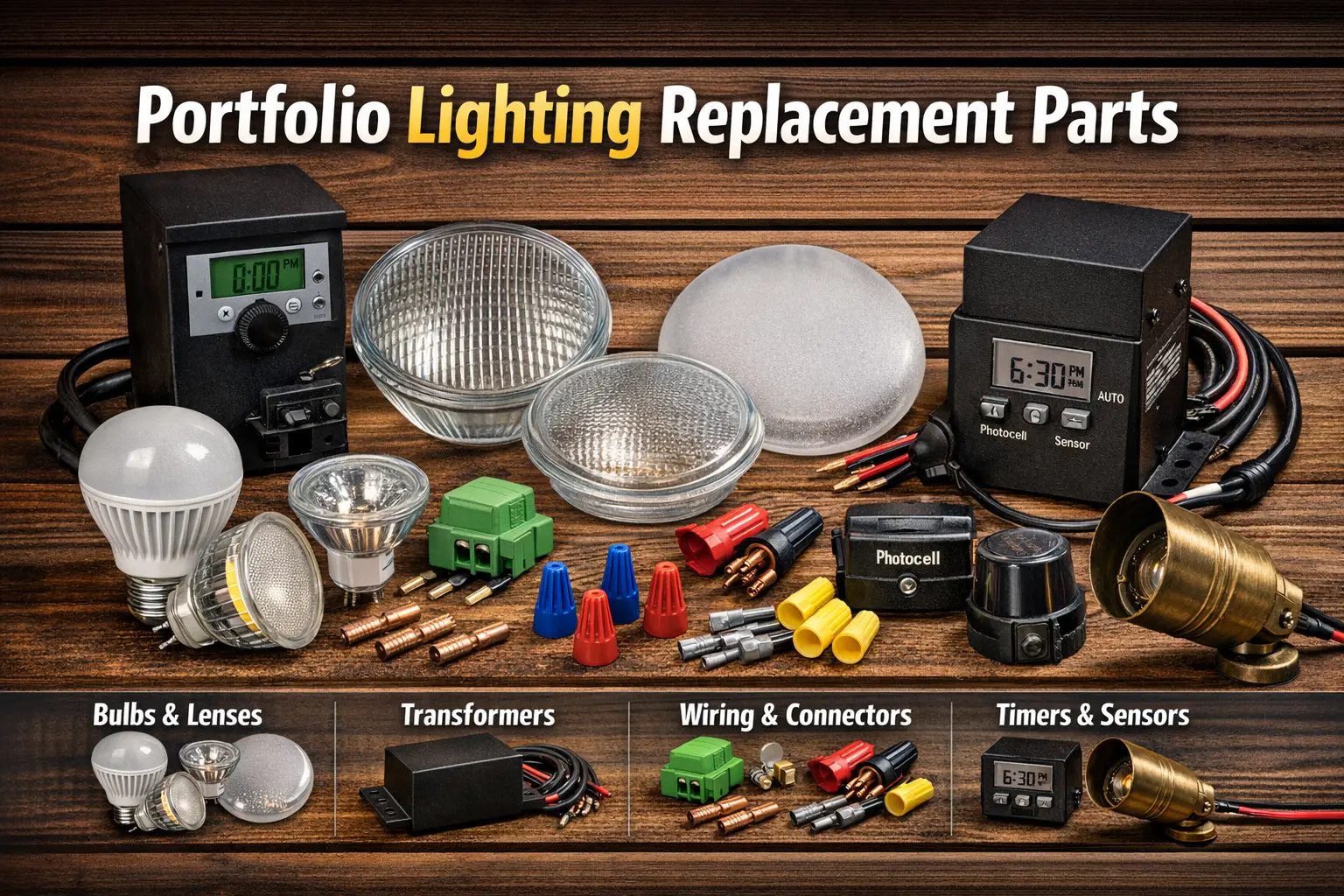 portfolio lighting replacement parts including lenses bulbs and transformer