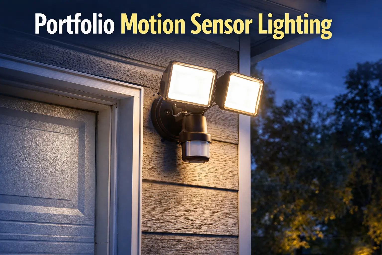 Portfolio motion sensor lighting outdoor security fixture