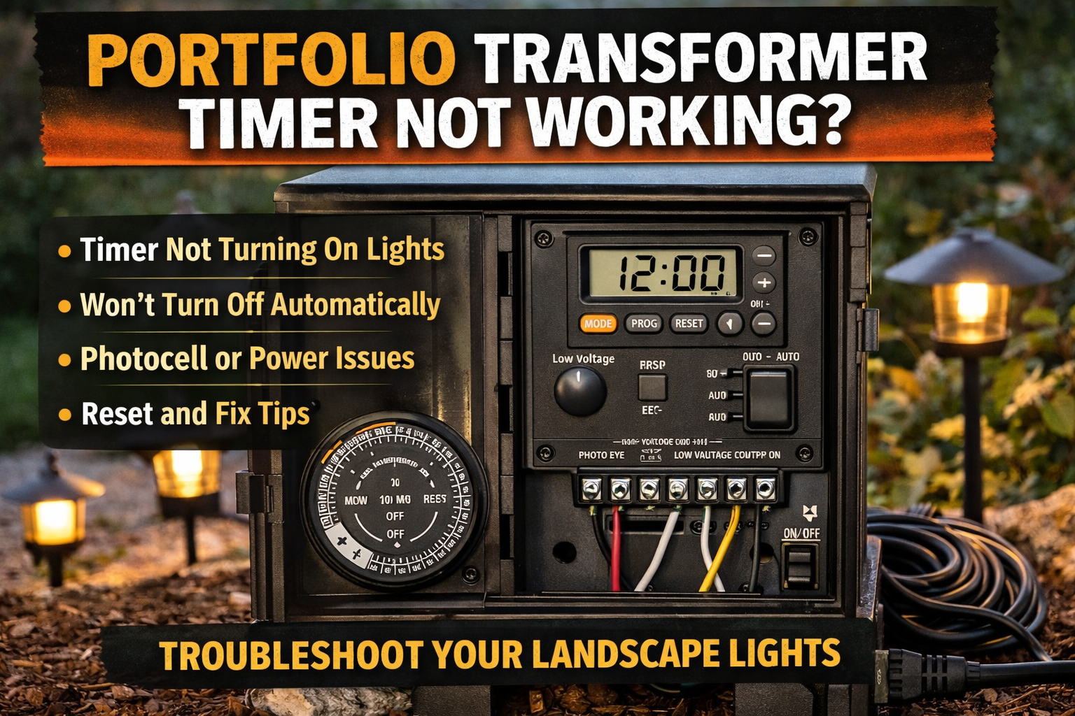 Portfolio Lighting Transformer Timer Not Working