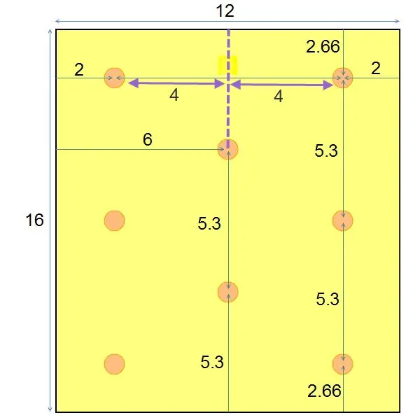 Recessed light spacing room layout diagram with measurements and fixture positions